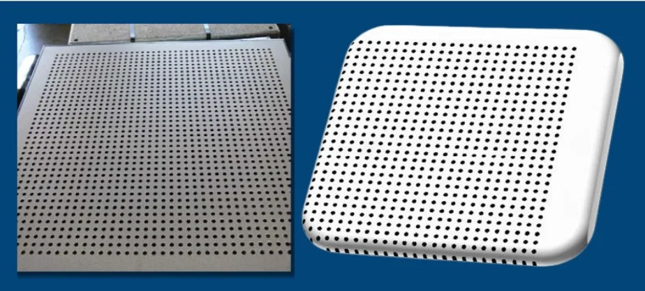 Perforated steel panel