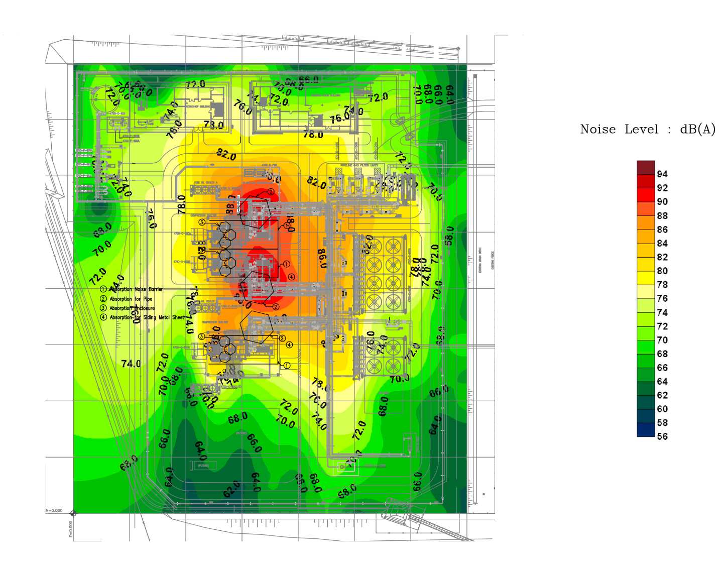 Noise Contour map